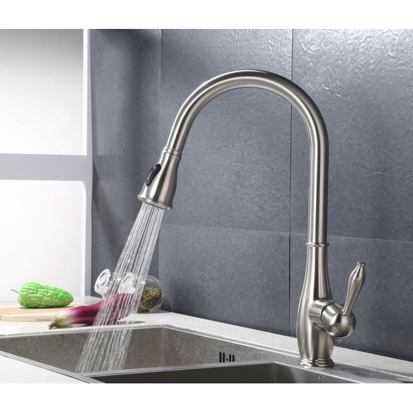 Vanity Art Pull Down Single Handle Kitchen Faucet & Reviews | Wayfair